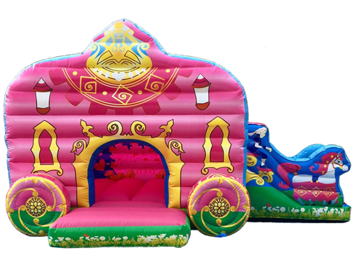 Click to view Princess Carriage Bouncy Castle & Slide